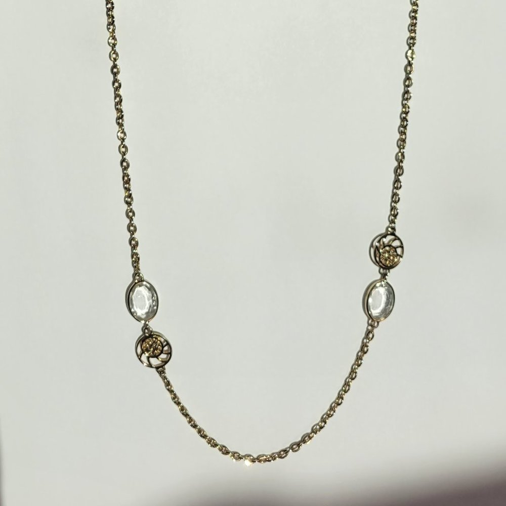 Gold w/ clear Rhinestones Necklace NK_GD0013